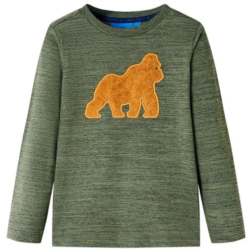 T-Shirt Enfants Avec Manches Longues Mélange Kaki 116