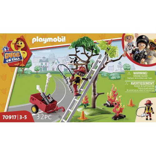 Playmobil 70917 - Duck Pompier Et Chat