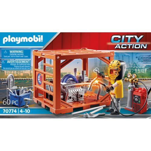 Playmobil 70774 - Ouvrier Et Conteneur