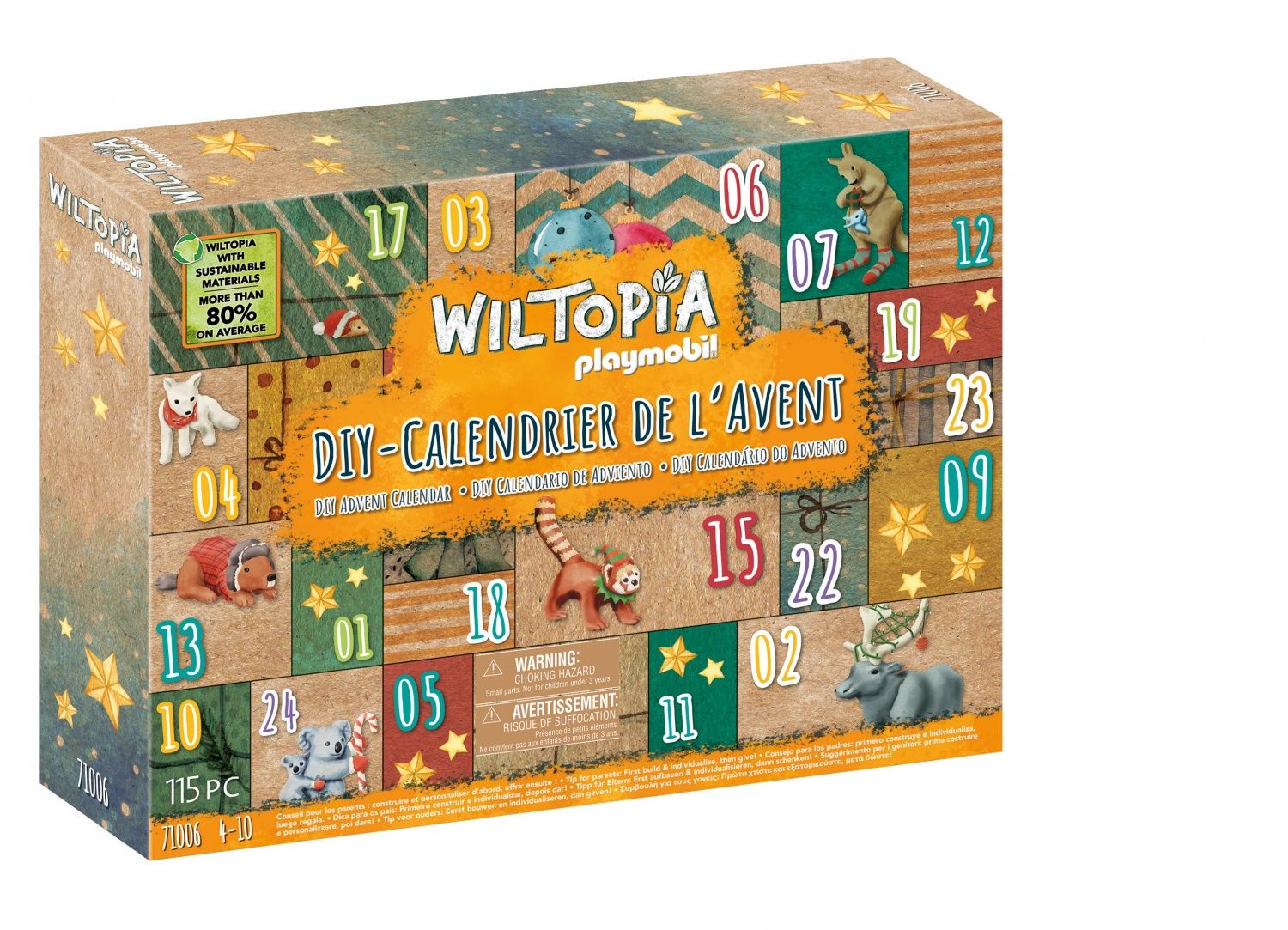Playmobil Wiltopia 71006 - Calendrier De L'avent Tour Du Monde Animaux Diy