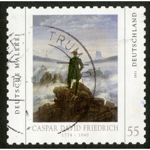 Timbre Oblitéré Deutschland, Caspar David Friedrich 1774-1840, Deutsche Malerei, 2011, 55