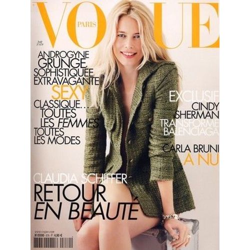 Vogue Paris N°879 De 2007 : Claudia  Schiffer Retour En Beauté
