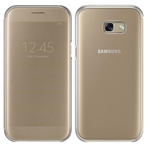 Etui Folio D'origine Samsung Galaxy A5 2017 - Clear View Cover - Or