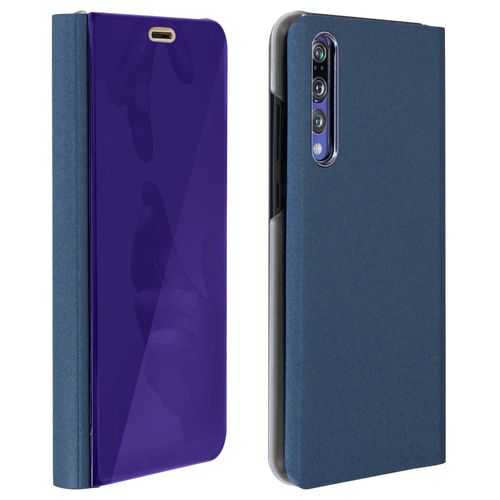Housse Huawei P20 Pro Etui Miroir Clapet Coque Rigide Fonction Stand Bleu Nuit