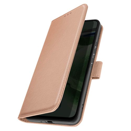 Étui Pour Iphone Xr Portefeuille Et Support Vidéo Rose Champagne