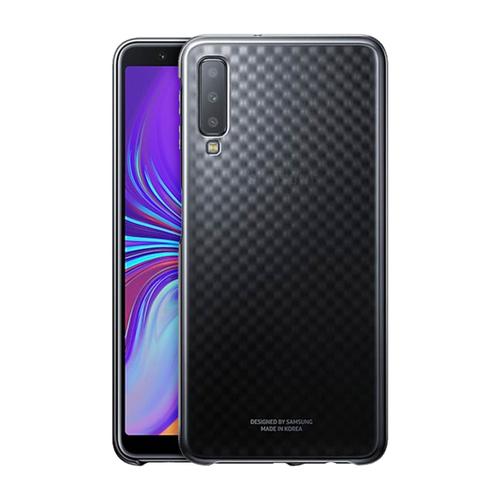 Coque Galaxy A7 2018 Rigide Dégradé Brillant Original Samsung - Noir/Transparent