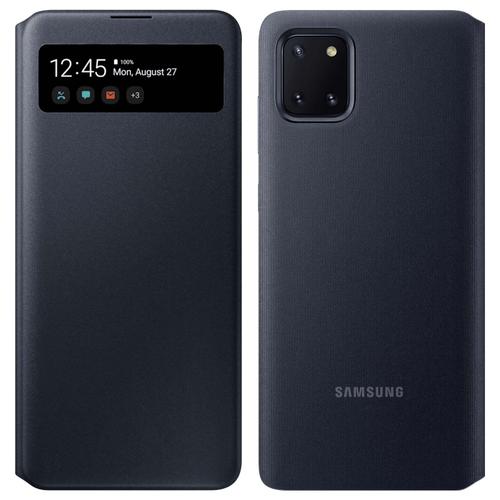 Étui Galaxy Note 10 Lite Translucide S View Wallet Cover Original Samsung Noir