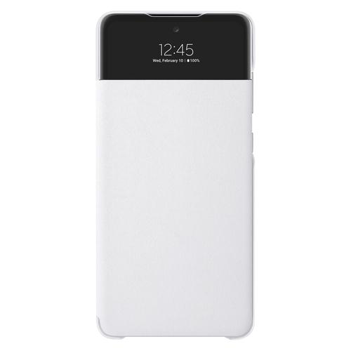 Étui Samsung A72 Fenêtre Tactile Porte-Carte S View Wallet Cover Original Blanc
