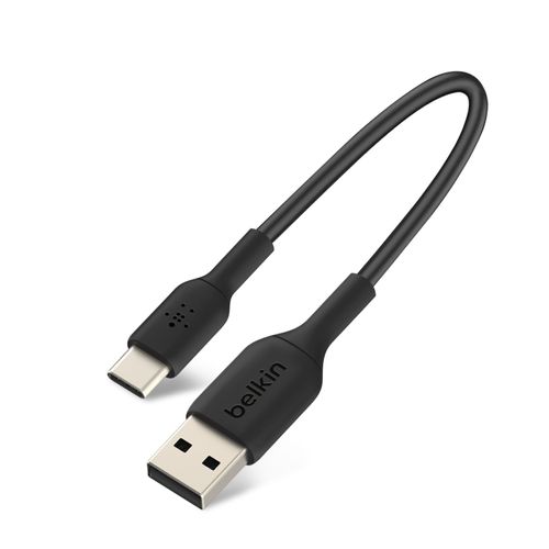 Câble USB vers USB-C Ultra-compact Portable Longueur 15cm Belkin Noir