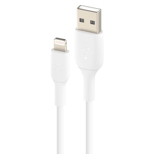 Câble USB vers iPhone iPad Lightning MFI Charge Synchronisation 3m Belkin Blanc
