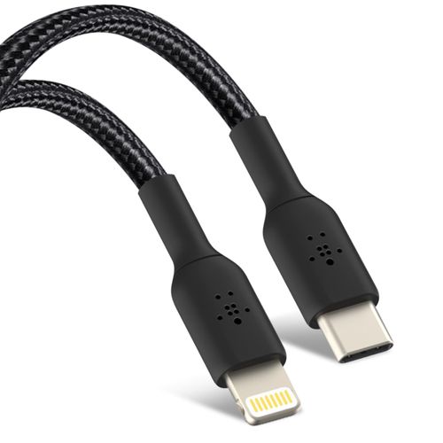 Câble USB-C vers Lightning Power Delivery 18W Synchronisation 2m Belkin Noir