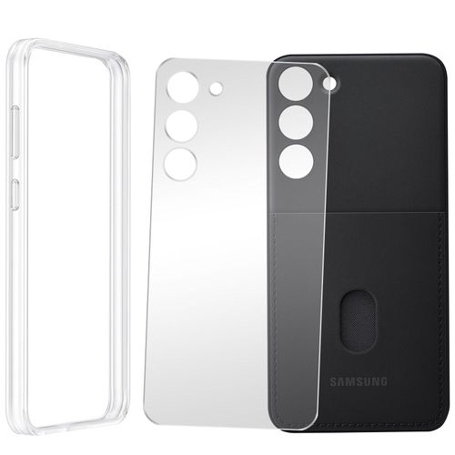 Coque Pour Galaxy S23 Plus Arrière Interchangeable Porte-Carte Original Noir