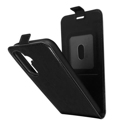 Étui Pour Samsung Galaxy A54 5g Clapet Vertical Magnétique Porte-Carte Noir