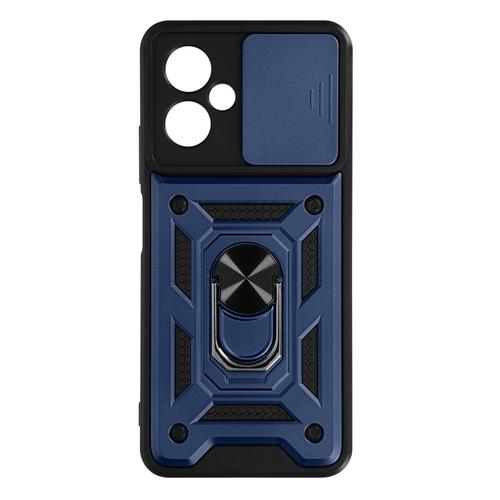 Coque Pour Xiaomi Redmi Note 12 5g Cache Caméra Bague Support Vidéo Bleu