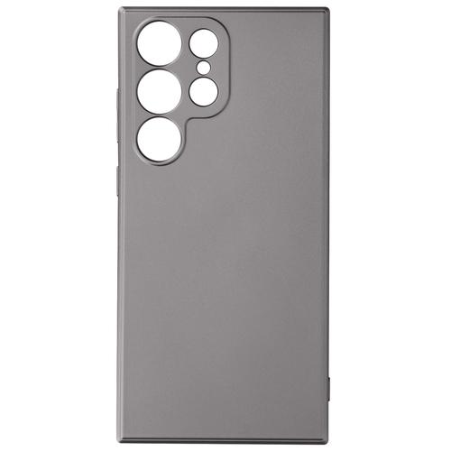 Coque Pour Samsung Galaxy S23 Ultra Flexible Effet Métallisé Intérieur Doux Gris