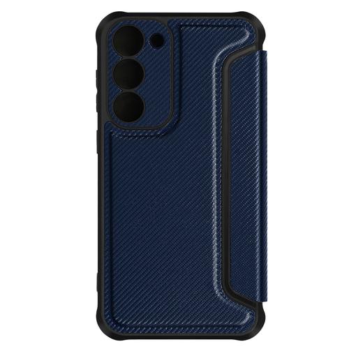 Étui Pour Samsung Galaxy S23 Porte-Carte Coins Renforces Razor Book Bleu Nuit