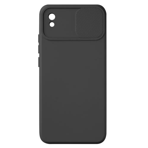 Coque Pour Xiaomi Redmi 9a Et 9at Silicone Souple Cache Caméra Coulissant Noir