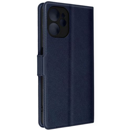Étui Pour Realme 9i 5g Porte-Carte Support Vidéo Double Languette Bleu Nuit
