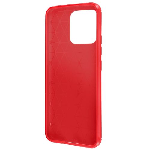 Coque Pour Xiaomi 13 Renforcée Souple Effet Carbone Brossé Rouge