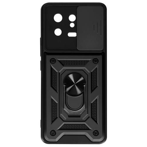 Coque Pour Xiaomi 13 Cache Caméra Bague Support Vidéo Noir