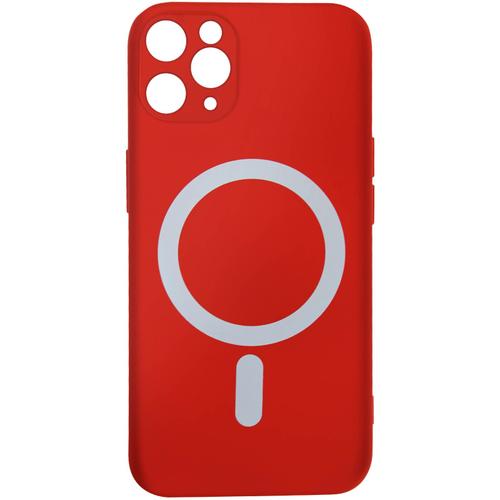 Coque Magsafe Pour Iphone 11 Pro Soft Touch Mate Bords Surélevés Rouge
