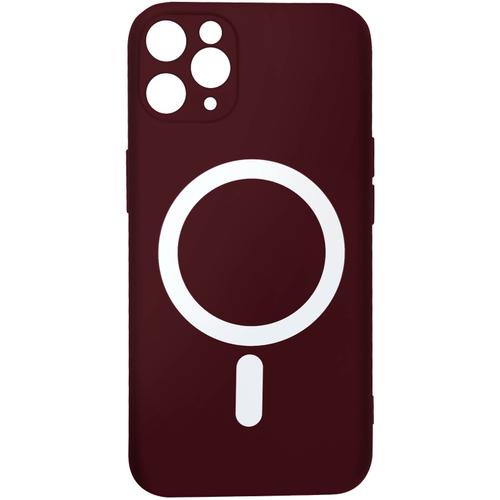 Coque Magsafe Pour Iphone 11 Pro Soft Touch Mate Bords Surélevés Bordeaux