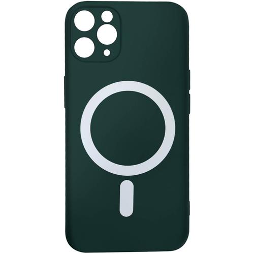Coque Magsafe Pour Iphone 11 Pro Soft Touch Mate Bords Surélevés Vert Foncé
