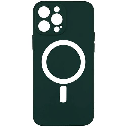 Coque Magsafe Pour Iphone 14 Pro Max Soft Touch Mate Bords Surélevés Vert Foncé