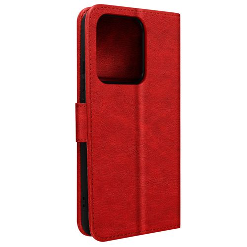 Housse Pour Xiaomi 13 Pro Portefeuille Rangement Carte Support Vidéo Rouge