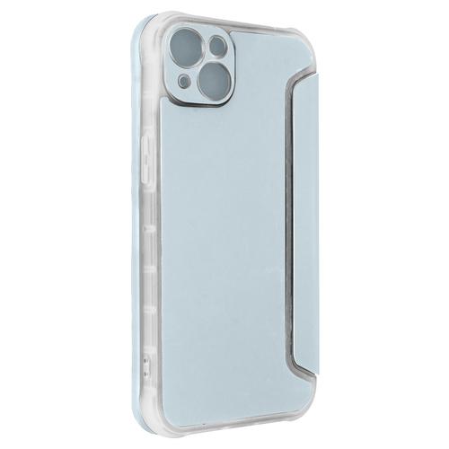 Etui Pour Iphone 14 Clapet Magnétique Porte Carte Série Piano Book Bleu Pâle