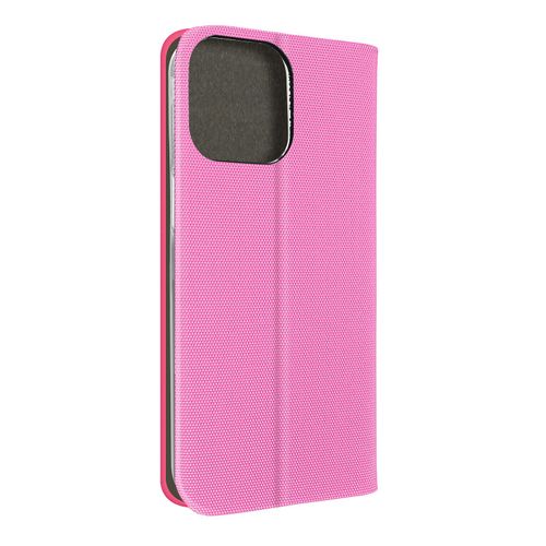 Étui Pour Iphone 14 Pro Max Tissu Porte-Carte Support Vidéo Série Sensitive Rose