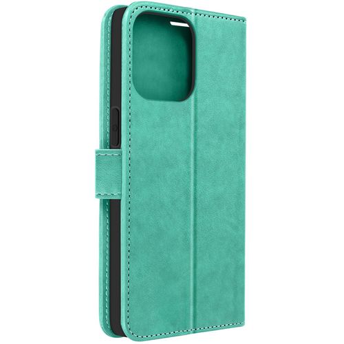 Étui Mandala Fleur Pour Iphone 14 Pro Max Portefeuille Et Support Vidéo Vert