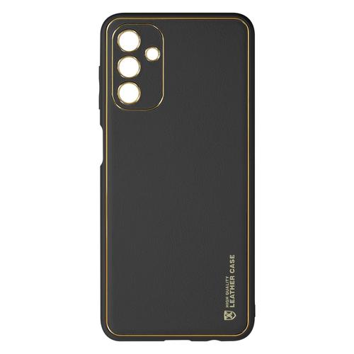 Coque Pour Samsung Galaxy A13 5g Et A04s Simili Cuir Polycarbonate Rigide Noir