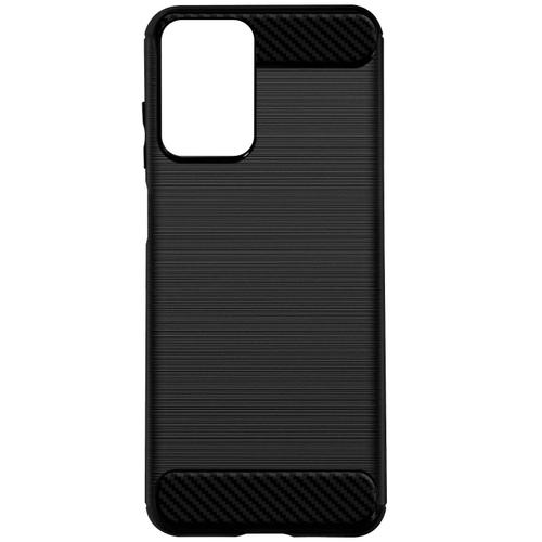 Coque Pour Xiaomi Redmi 10 Et 10 2022 Souple Renforcée Effet Carbone Brossé Noir