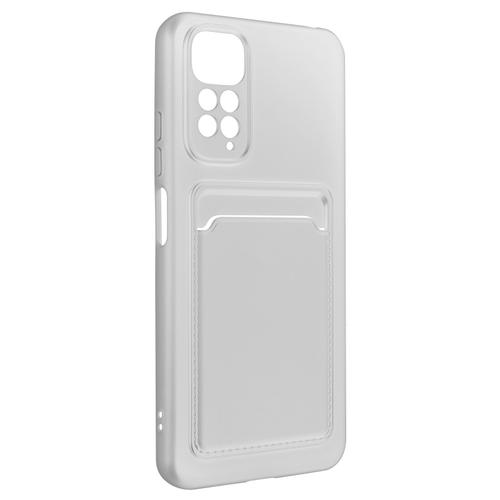 Coque Pour Xiaomi Redmi Note 11 Et 11s Silicone Souple Porte-Carte Fine Blanc