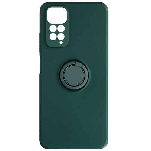 Coque Pour Xiaomi Redmi Note 11 Et Note 11s Soft Touch Avec Bague Support Vert