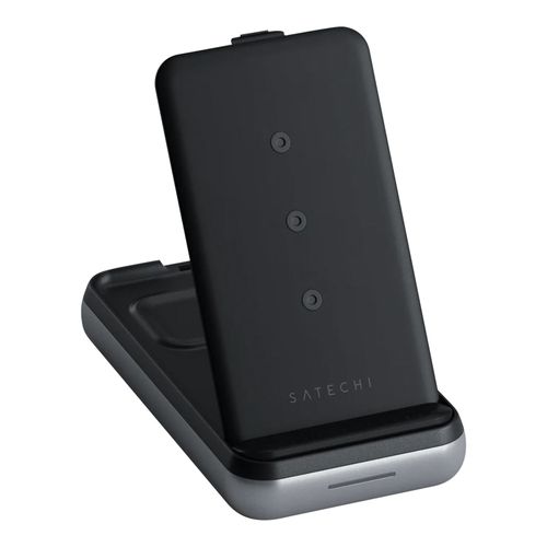 Dock De Charge Sans Fil Téléphone + Airpods Avec Powerbank 10000mah Satechi Gris