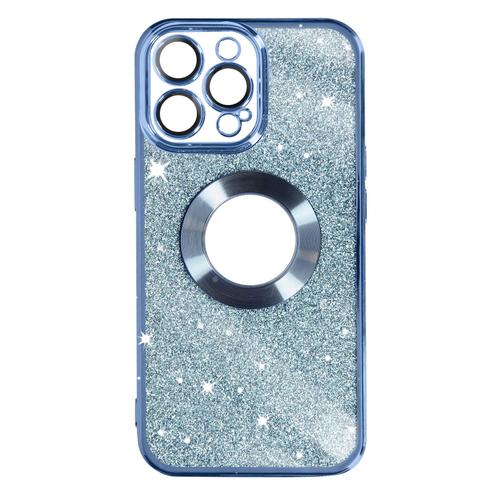 Coque Pour Iphone 14 Pro Paillette Amovible Silicone Série Protecam Spark Bleu