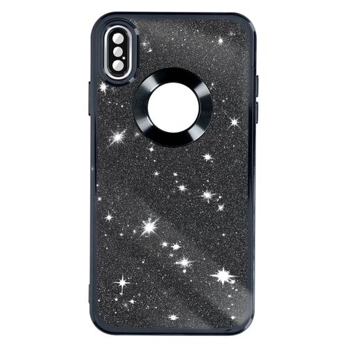 Coque Pour Iphone Xs Max Paillette Amovible Silicone Série Protecam Spark Noir