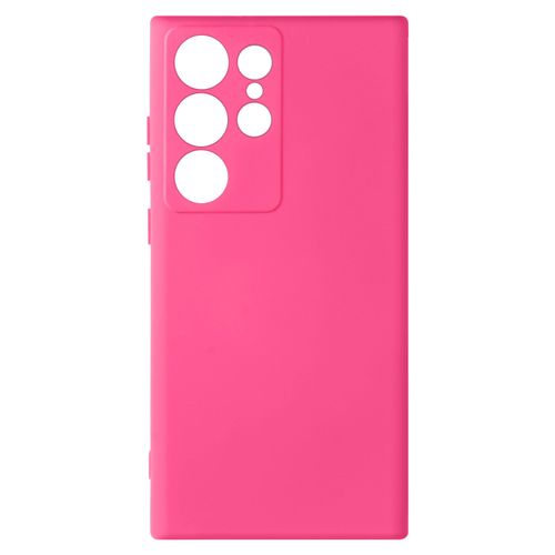 Coque Pour Samsung Galaxy S23 Ultra Semi-Rigide Soft-Touch Fast Cover Fuchsia