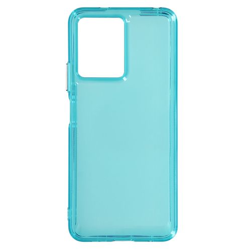 Coque Pour Xiaomi Redmi Note 12 5g Et 4g Silicone Coins Bumper Bleu Translucide