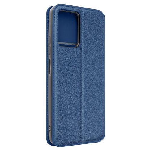 Étui Pour Redmi Note 12 4g Clapet Magnétique Porte-Carte Support Vidéo Bleu Nuit