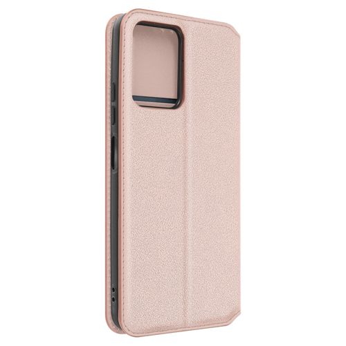 Étui Pour Redmi Note 12 4g Clapet Magnétique Porte-Carte Support Vidéo Rose