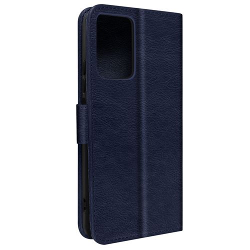 Étui Pour Xiaomi Redmi Note 12 4g Clapet Porte-Carte Support Vidéo Bleu Nuit