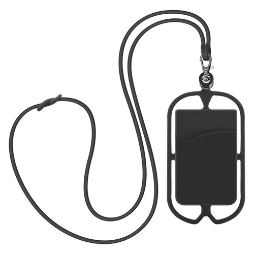 Coque Cordon Universelle Pour Smartphone Avec Porte-Carte Série Neckpouch Noir