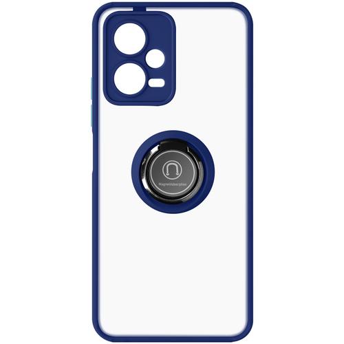 Coque Pour Xiaomi Redmi Note 12 5g Bague Métallique Support Vidéo Bleu