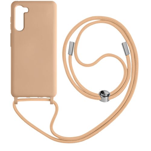 Coque Cordon Pour Samsung Galaxy S23 Lanière Tour Du Cou 80cm Rose Poudré