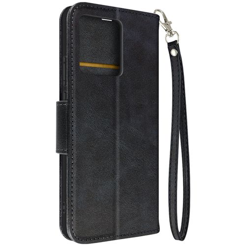 Étui Pour Motorola Edge 40 Clapet Portefeuille Support Vidéo Dragonne Bleu Nuit