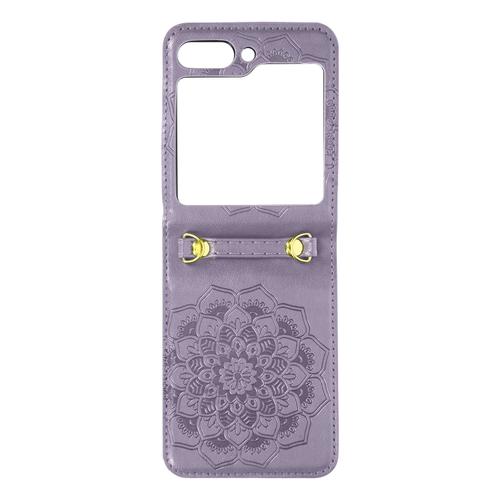 Coque Pour Samsung Galaxy Z Flip 5 Motif Fleur Collection Mandala Blossom Violet