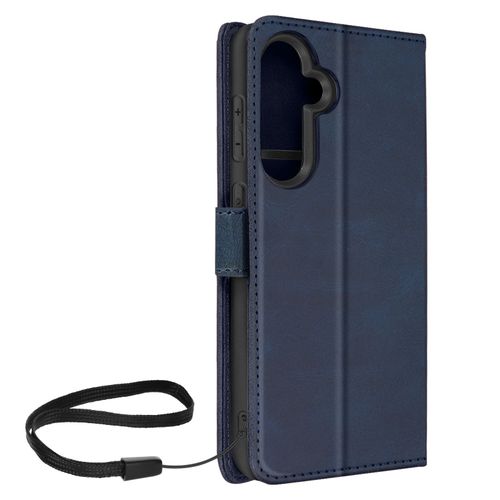 Étui Pour Samsung Galaxy S23 Fe Porte-Carte Support Vidéo Série Vintage Bleu